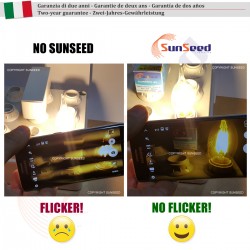 100 X Lampada Goccia SunSeed 10W a Filamento LED E27 Luce Calda 2700K