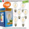 SunSeed, 6 X E27 10W LAMPADINA LED GOCCIA A66 A FILAMENTO LED IN ZAFFIRO SINTETICO Luce naturale 4000K 1320 Lumen