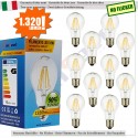 SunSeed, 10 X E27 10W LAMPADINA LED GOCCIA A66 A FILAMENTO LED IN ZAFFIRO SINTETICO Luce naturale 4000K 1320 Lumen