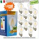 20 X Lampada Goccia SunSeed 10W a Filamento LED E27 Luce Naturale 4000K