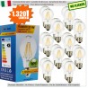 SunSeed, 20 X E27 10W LAMPADINA LED GOCCIA A66 A FILAMENTO LED IN ZAFFIRO SINTETICO Luce naturale 4000K 1320 Lumen