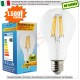 4 X Lampada Goccia SunSeed 12W a Filamento LED E27 Luce Calda 2700K 1500 lumen