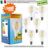 SunSeed, 6 X E27 12W LAMPADINA LED GOCCIA A75 A FILAMENTO LED IN ZAFFIRO SINTETICO Luce calda 2700K 1500 Lumen