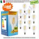 10 X Lampada Goccia SunSeed 12W a Filamento LED E27 Luce Calda 2700K 1500 lumen