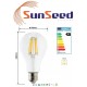 6 X Lampada Goccia SunSeed 12W a Filamento LED E27 Luce Naturale 4000K 1700 lumen