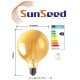 SunSeed 4x Lampadina E27 Filamento LED 6W Globo 520lm Extra Calda 2200K Dimmerabile