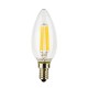 SunSeed, 10 X E14 4W LAMPADINA LED CANDELA C35 A FILAMENTO LED IN ZAFFIRO SINTETICO Luce calda 2700K 470 Lumen 300°