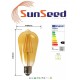SunSeed 4x Lampadina E27 Filamento LED 6W ST64 600lm Extra Calda 2200K Dimmerabile