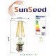 SunSeed, 10 X E27 9W (equivale a 90W) LAMPADINA LED GOCCIA A60 A FILAMENTO LED Luce calda 2700K 1200 Lumen