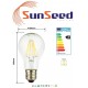 10 X Lampada Goccia SunSeed 8W a Filamento LED E27 Luce Naturale 4000K