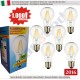 6 X Lampada Goccia SunSeed 9W a Filamento LED E27 Luce Calda 2700K