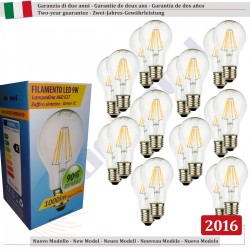 20 X Lampada Goccia SunSeed 9W a Filamento LED E27 Luce Calda 2700K