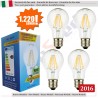 SunSeed, 4 X E27 10W LAMPADINA LED GOCCIA A66 A FILAMENTO LED IN ZAFFIRO SINTETICO Luce calda 2700K 1220 Lumen