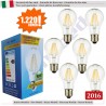SunSeed, 6 X E27 10W LAMPADINA LED GOCCIA A66 A FILAMENTO LED IN ZAFFIRO SINTETICO Luce calda 2700K 1220 Lumen