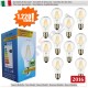 10 X Lampada Goccia SunSeed 10W a Filamento LED E27 Luce Calda 2700K