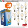 SunSeed, 10 X E27 10W LAMPADINA LED GOCCIA A66 A FILAMENTO LED IN ZAFFIRO SINTETICO Luce calda 2700K 1220 Lumen