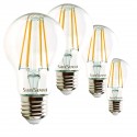 SunSeed, 4 X E27 7W (equivale a 75W) LAMPADINA LED GOCCIA A60 A FILAMENTO LED Luce calda 2700K 806 Lumen