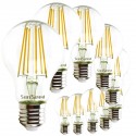 SunSeed, 10 X E27 9W (equivale a 90W) LAMPADINA LED GOCCIA A60 A FILAMENTO LED Luce calda 2700K 1200 Lumen