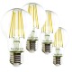 SunSeed, 4 X E27 9W (equivale a 90W) LAMPADINA LED GOCCIA A60 A FILAMENTO LED Luce naturale 4000K 1200 Lumen
