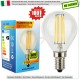 SunSeed, 100 X E14 5W LAMPADINA LED SFERA G45 A FILAMENTO LED IN ZAFFIRO SINTETICO Luce naturale 4000K 600 Lumen 300° Driver IC