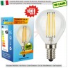 SunSeed,100X E14 5W LAMPADINA LED SFERA G45 A FILAMENTO LED IN ZAFFIRO SINTETICO Luce naturale 4000K 600 Lumen 300° Driver IC