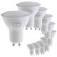 SunSeed 10x GU10 6W, LAMPADINA LED FARETTO, Luce Naturale 4000K 490 Lumen 120°