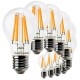 SunSeed, 10 X E27 10W LAMPADINA LED GOCCIA A60 A FILAMENTO LED IN ZAFFIRO SINTETICO Luce calda 2700K 1200 Lumen
