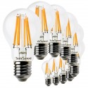 SunSeed, 10 X E27 10W LAMPADINA LED GOCCIA A60 A FILAMENTO LED IN ZAFFIRO SINTETICO Luce calda 2700K 1200 Lumen