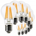 SunSeed, 10 X E27 12W LAMPADINA LED GOCCIA A60 A FILAMENTO LED IN ZAFFIRO SINTETICO Luce calda 2700K 1500 Lumen