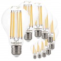 SunSeed, 10 X E27 13W LAMPADINA LED GOCCIA A68 A FILAMENTO LED IN ZAFFIRO SINTETICO Luce calda 2700K 1800 Lumen