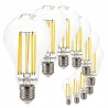 SunSeed, 10 X E27 16W LAMPADINA LED GOCCIA A75 A FILAMENTO LED IN ZAFFIRO SINTETICO Luce naturale 4000K 2300 Lumen