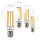 SunSeed, 4 X E27 18W LAMPADINA LED GOCCIA A75 A FILAMENTO LED IN ZAFFIRO SINTETICO Luce calda 2700K 2700 Lumen