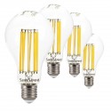 SunSeed, 4 X E27 18W LAMPADINA LED GOCCIA A75 A FILAMENTO LED IN ZAFFIRO SINTETICO Luce naturale 4000K 2700 Lumen