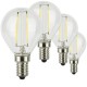 SunSeed, 4 X E14 2W LAMPADINA LED SFERA G45 A FILAMENTO LED IN ZAFFIRO SINTETICO Luce naturale 4000K 250 Lumen 300° Driver IC