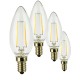 4 X LampadinaCandela SunSeed 2W a Filamento LED in Zaffiro Sintetico E14 250 Lumen Luce Naturale 4000K