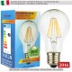 4 X Lampada Goccia SunSeed 8W a Filamento LED E27 Luce Calda 2700K