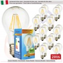 SunSeed, 20 X E27 8W LAMPADINA LED GOCCIA A60 A FILAMENTO LED IN ZAFFIRO SINTETICO Luce calda 2700K 800 Lumen