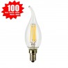 SunSeed 100 X E14 6W LAMPADINA LED COLPO DI VENTO C35TA A FILAMENTO LED IN ZAFFIRO SINTETICO Luce calda 2700K 806 Lumen 300°