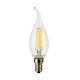 SunSeed, 100 X E14 6W LAMPADINA LED COLPO DI VENTO C35TA A FILAMENTO LED IN ZAFFIRO SINTETICO Luce Naturale 4000K 806 Lumen 300°