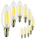 SunSeed, 10 X E14 4W LAMPADINA LED CANDELA C35 A FILAMENTO LED IN ZAFFIRO SINTETICO Luce naturale 4000K 470 Lumen 300°