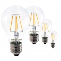 SunSeed, 4 X E27 5W LAMPADINA LED GOCCIA A60 A FILAMENTO LED IN ZAFFIRO SINTETICO Luce calda 2700K 600 Lumen 300°