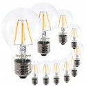 SunSeed, 10 X E27 5W LAMPADINA LED GOCCIA A60 A FILAMENTO LED IN ZAFFIRO SINTETICO Luce calda 2700K 600 Lumen 300°