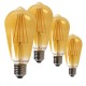 SunSeed 4x Lampadina E27 Filamento LED 6W ST64 600lm Extra Calda 2200K Dimmerabile