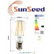 SunSeed, 10 X E27 7W (equivale a 75W) LAMPADINA LED GOCCIA A60 A FILAMENTO LED Luce calda 2700K 806 Lumen