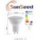 SunSeed 10x GU10 6W, LAMPADINA LED FARETTO, Luce Calda 3000K 490 Lumen 120°
