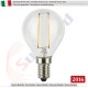 SunSeed, 20X E14 2W LAMPADINA LED SFERA G45 A FILAMENTO LED IN ZAFFIRO SINTETICO Luce calda 2700K 200 Lumen 300° Driver IC