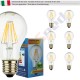 6 X Lampadina Goccia SunSeed 6W a Filamento LED in Zaffiro Sintetico E27 Luce Calda 2700K