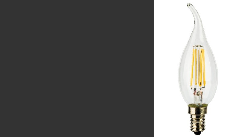 LampadIne Colpo di Vento E14 a Filamento LED in Zaffiro Sintetico